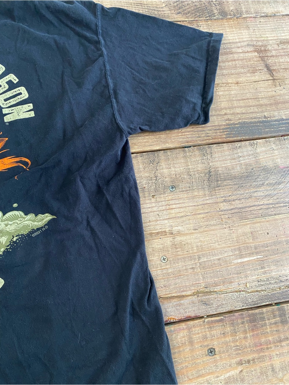 Harley-Davidson Men's Navy Graphic T-Shirt - Cobra Tire Design Las Vegas Nevada - Picture 4 of 5